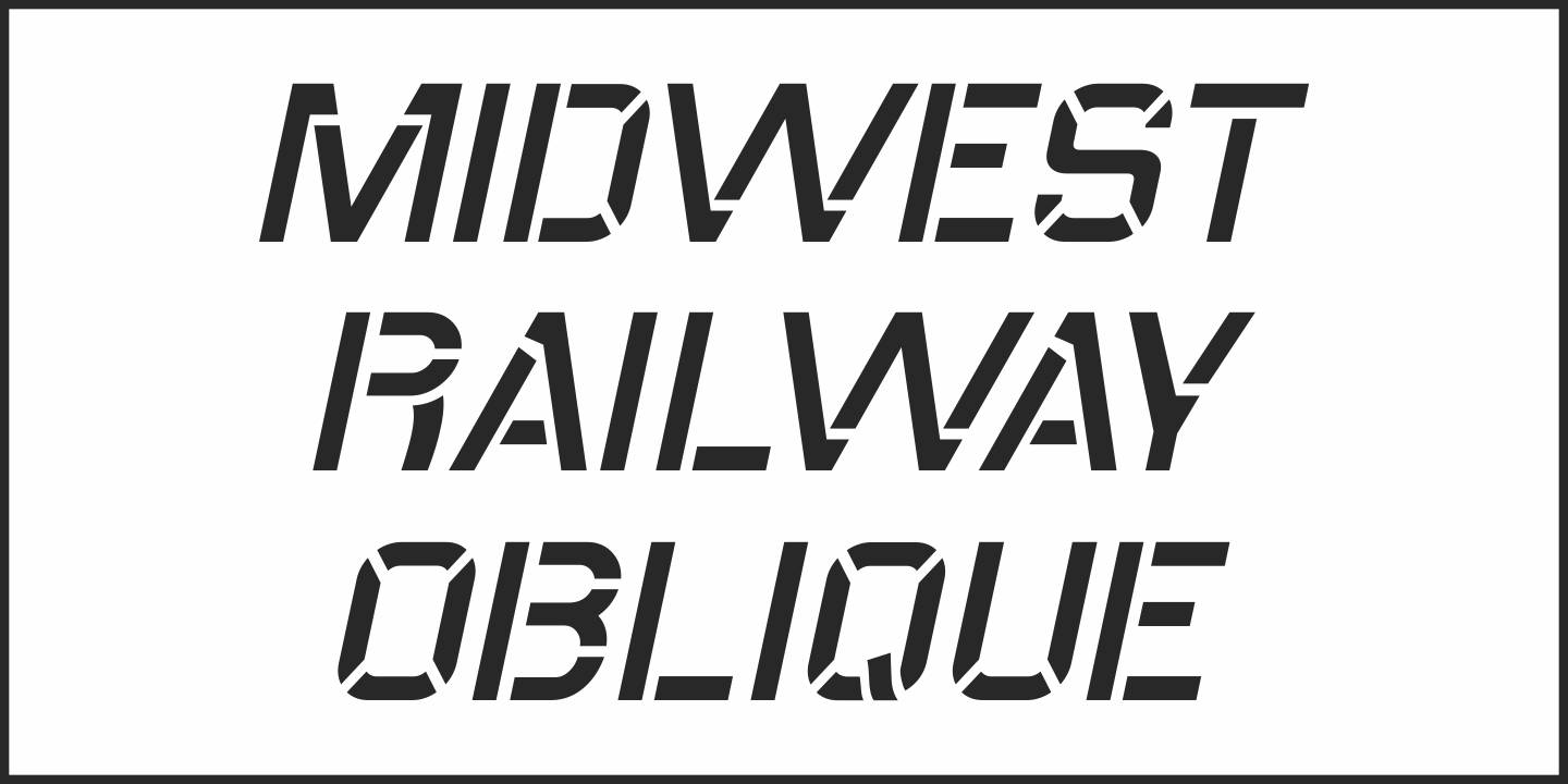 Ejemplo de fuente Midwest Railway JNL Regular